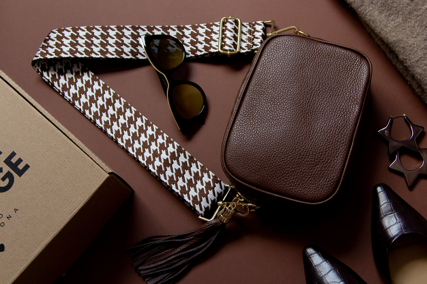 Bolsa Crossbody CAFÉ CHOCOLATE