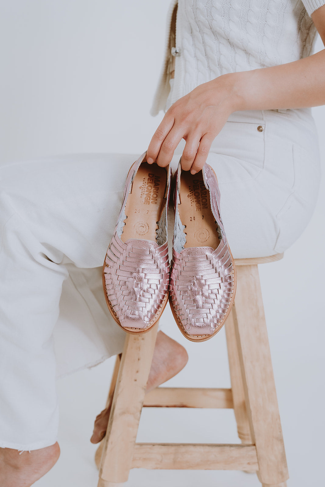 Huaraches Romina Rosa Metalico