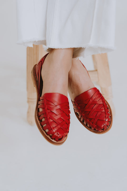 Huaraches Valentina Rojo