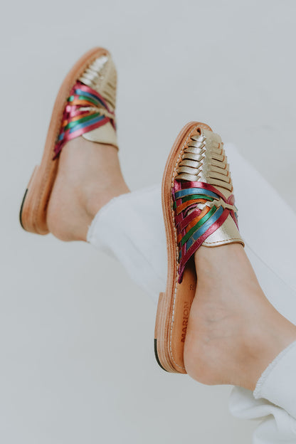 Mules Alma Arcoiris metálico