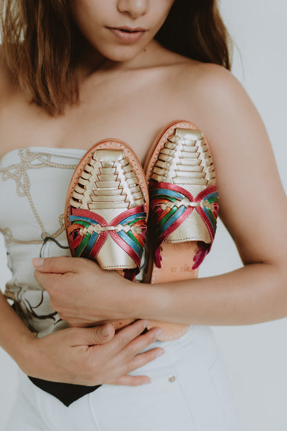 Mules Alma Arcoiris metálico