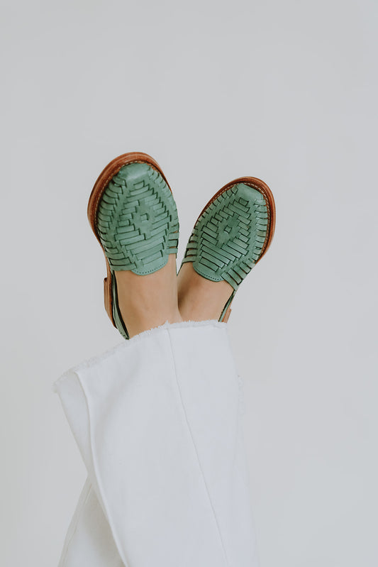 Huaraches Romina Turquesa