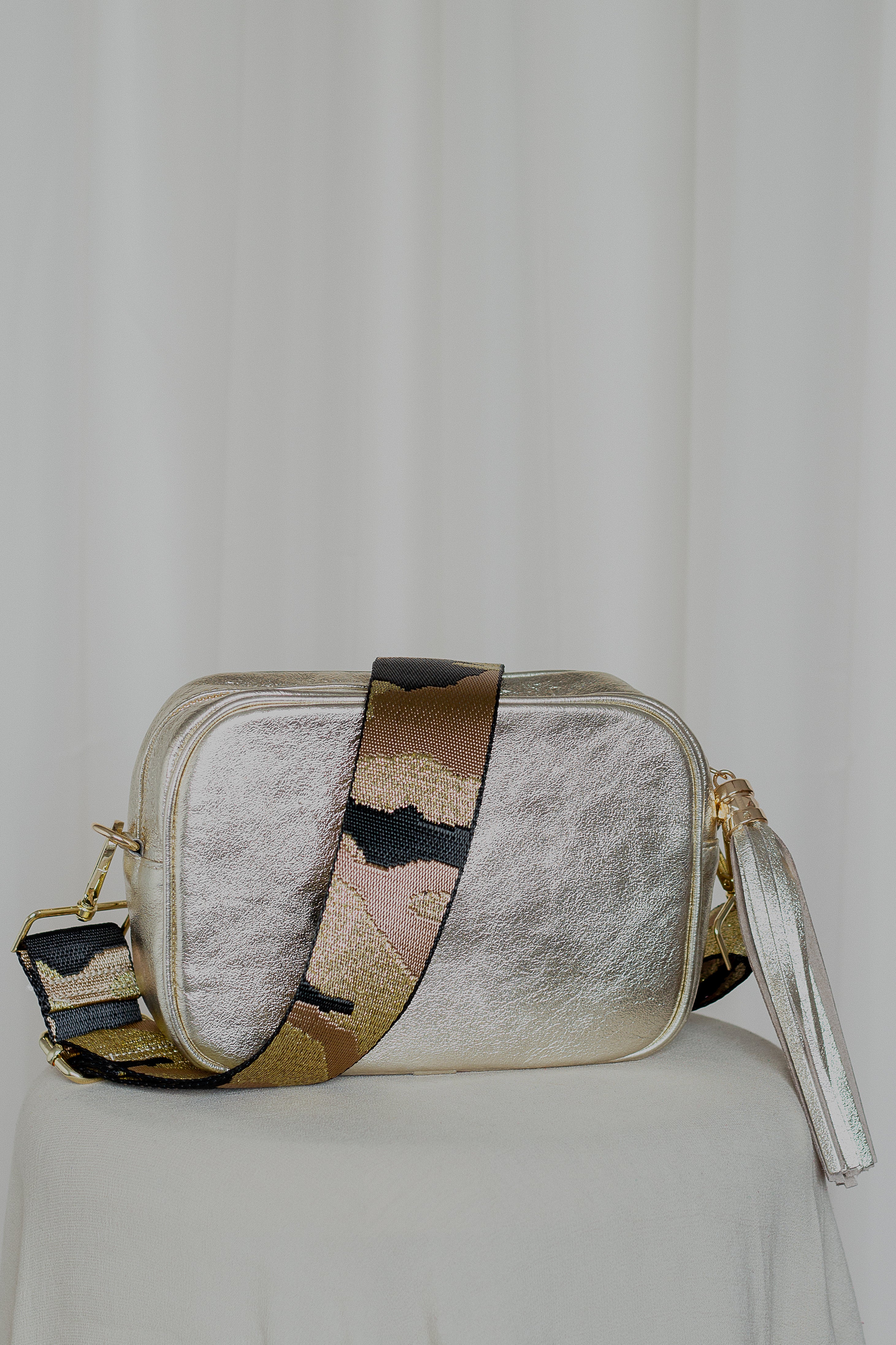 Gold crossbody best sale