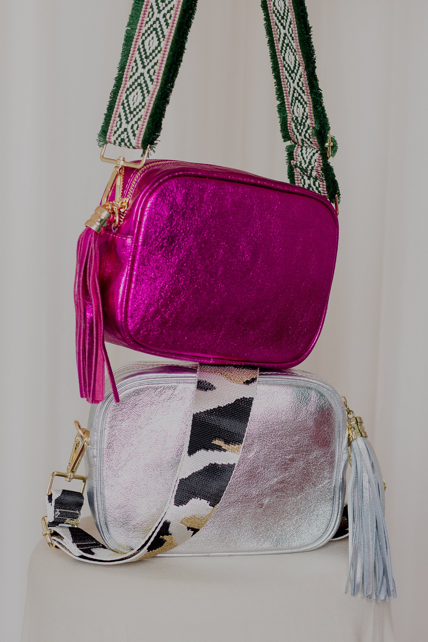 Bolsa Crossbody ROSA METÁLICO