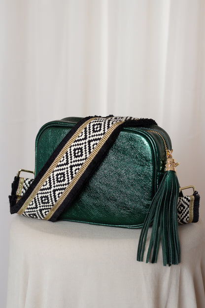 Bolsa Crossbody VERDE METÁLICO