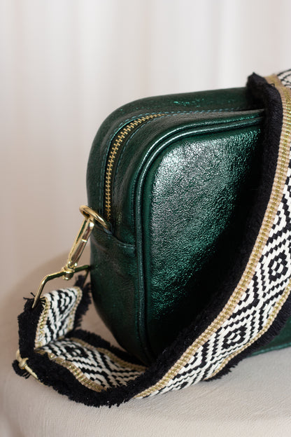Bolsa Crossbody VERDE METÁLICO