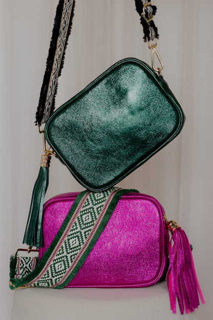 Bolsa Crossbody VERDE METÁLICO