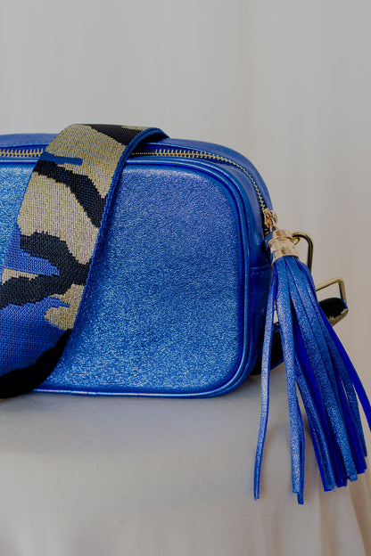 Bolso Crossbody AZUL METÁLICO