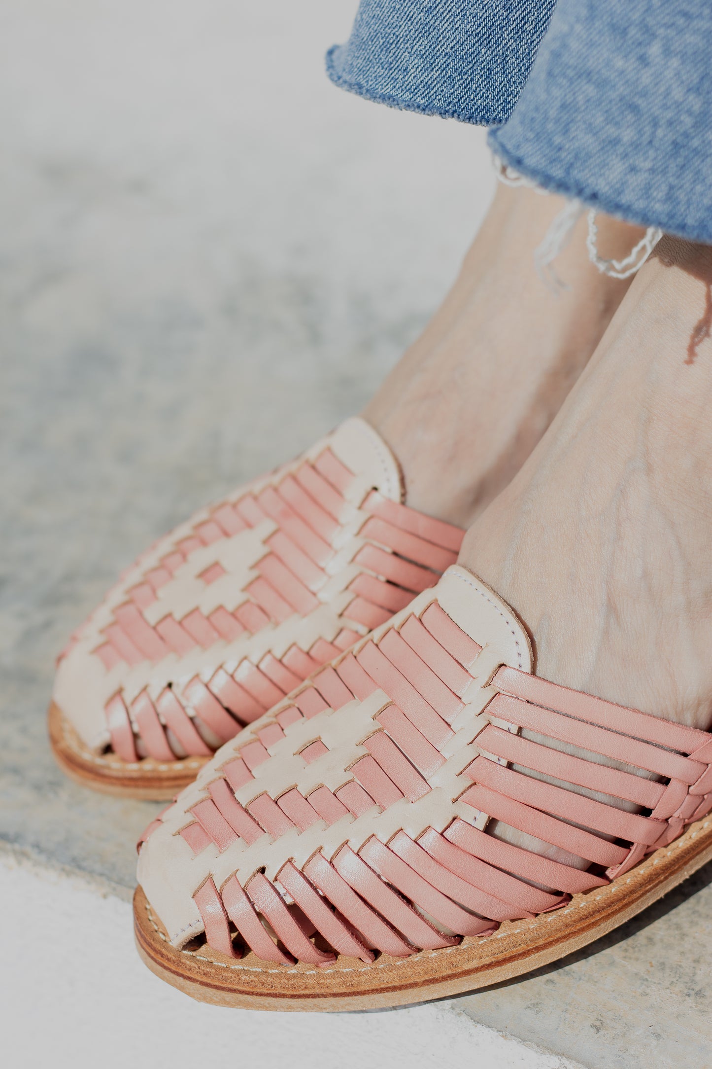 Huaraches Romina Rosa Pastel