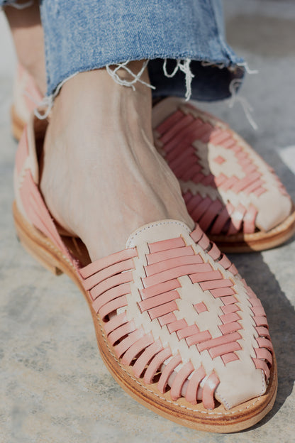 Huaraches Romina Rosa Pastel