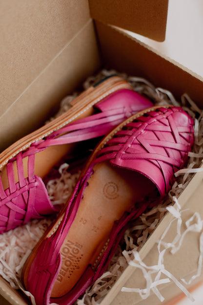 Huaraches Valentina Rosa Mexicano