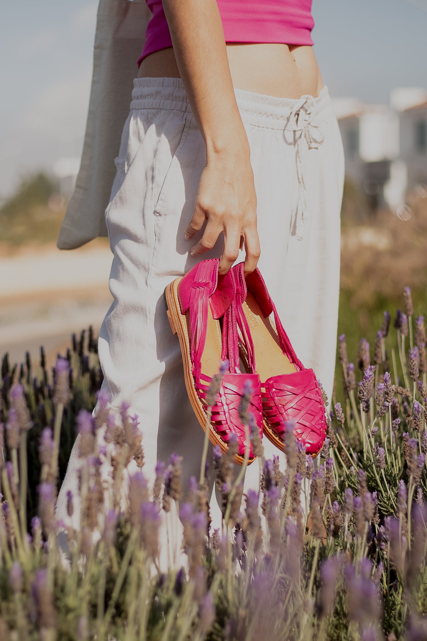 Huaraches Valentina Rosa Mexicano